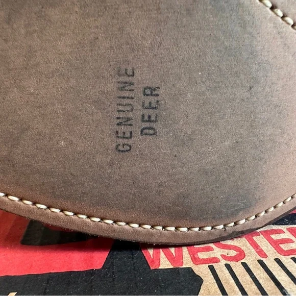 VTG Laredo Western Cowgirl Lace Up Boots Genuine Deer Women’s Size 7 With Box - Picture 8 of 9